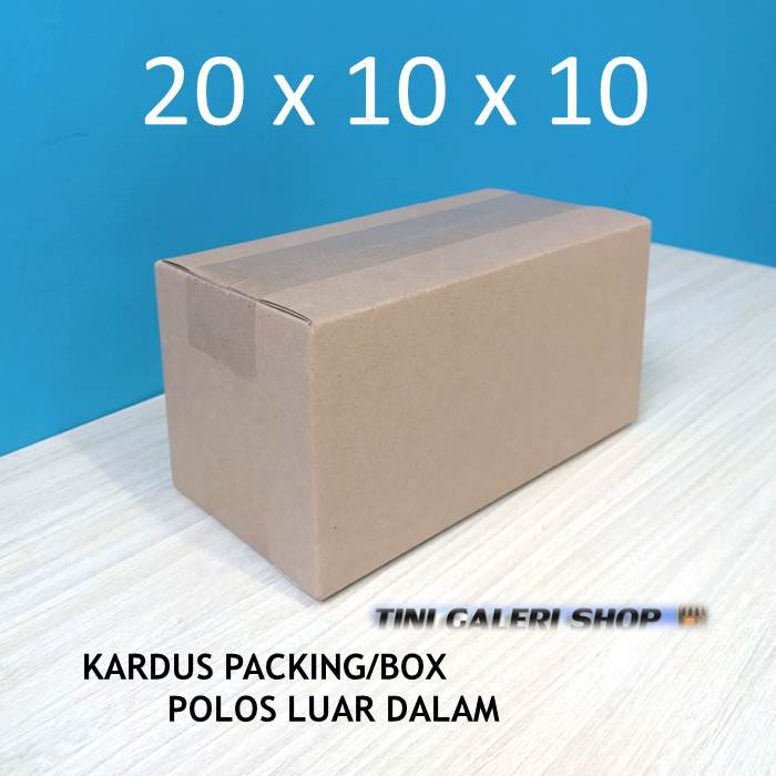 

Kardus Packing-Box Polos Luar Dalam Uk.20x10x10 cm-Kardus Baru