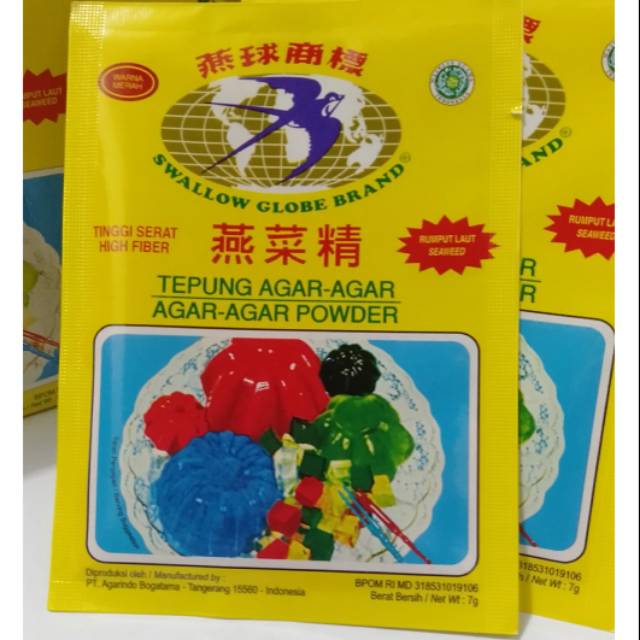 

Agar-agar swallow 7 gr warna merah