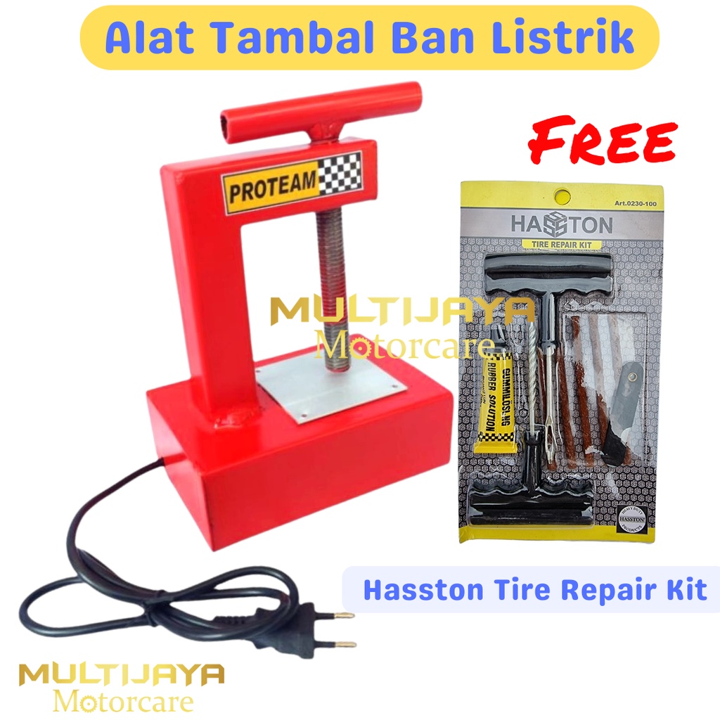 Bonus Tire Repair Kit Alat Tambal Ban Listrik Elektrik