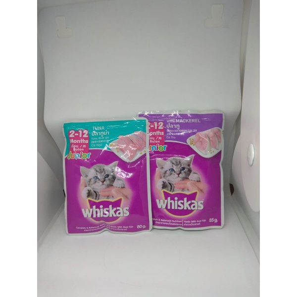 Whiskas Pouch Junior makanan kucing basah