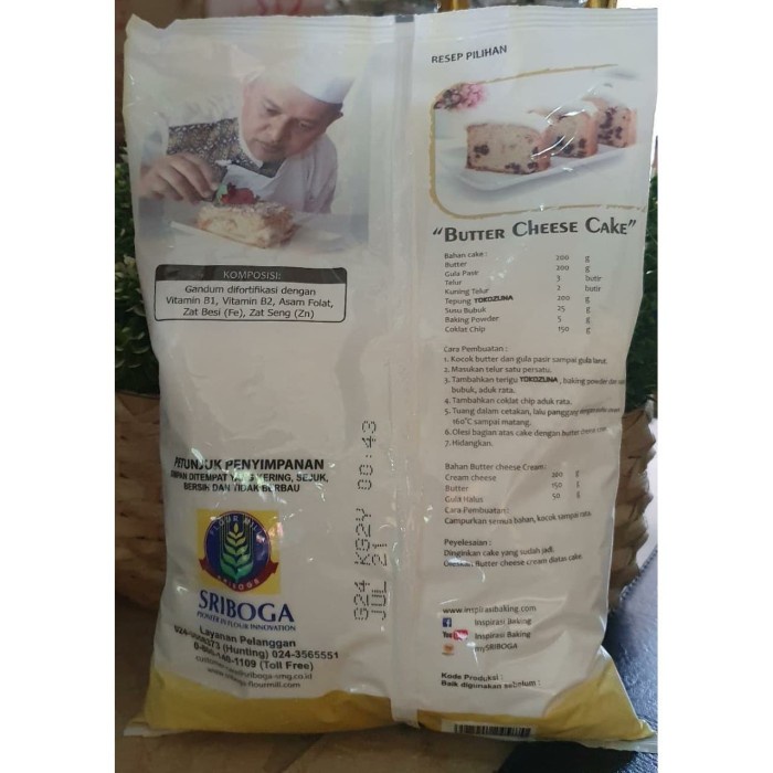 

D02D1 Sriboga - Super Premium Tepung Terigu Yokozuna 1Kg Da01D100