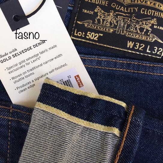 TERLARIS LEVIS 502 Big E Special “GOLD LINE SELVEDGE DENIM”. Dark Blue. ORIGINAL ,,,,