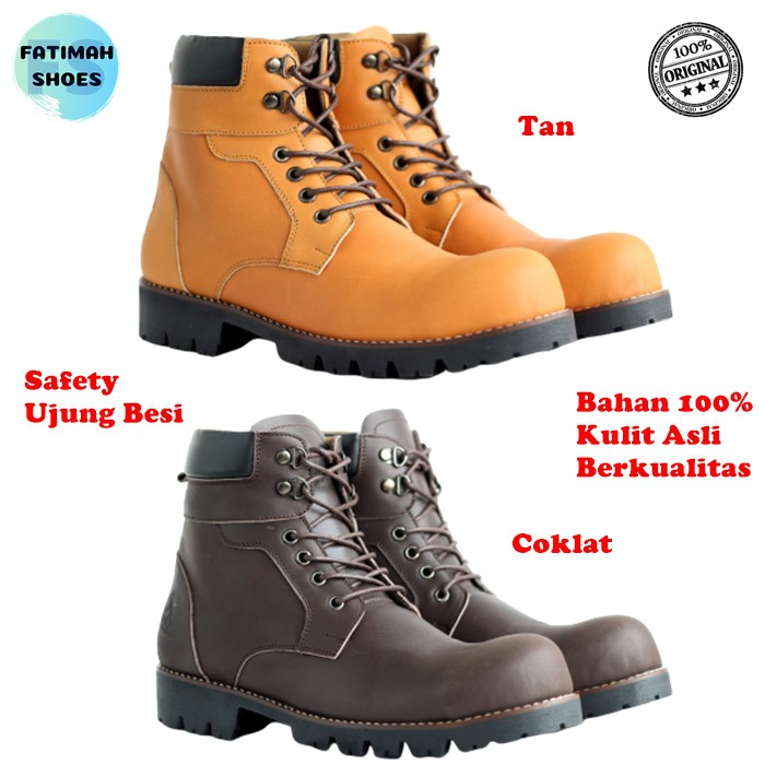 Sepatu Safety Kulit Sepatu Safety Pria Sepatu Boots Kulit Pria Sepatu Laki Laki Sepatu Kerja Proyek