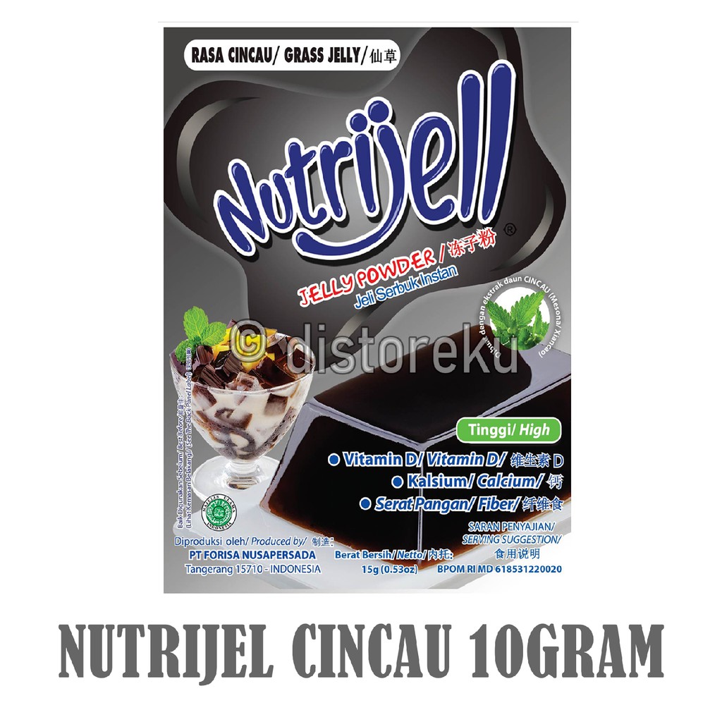 Nutrijel agar&quot; Jelly Powder Nutrijell ekonomis Rasa cincau grassjelly 10 gr