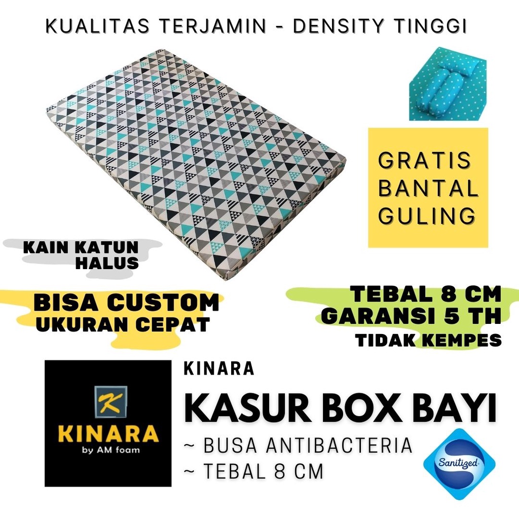 Kasur Box Bayi Anti Bakteri tebal 8 cm