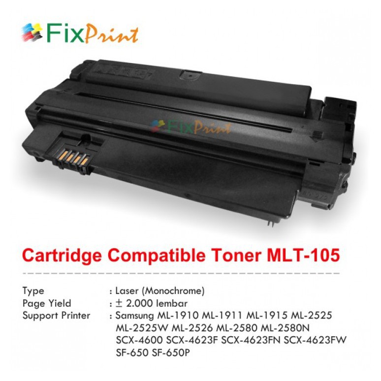 Cartridge Toner Compatible MLT105 MLT-105 MLT 105 D105S Refill Printer ML-1910 1915 2525 ML-2525W