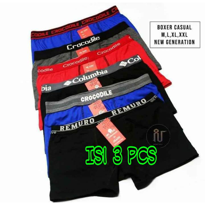 Celana dalam pria boxer isi 3 pcs