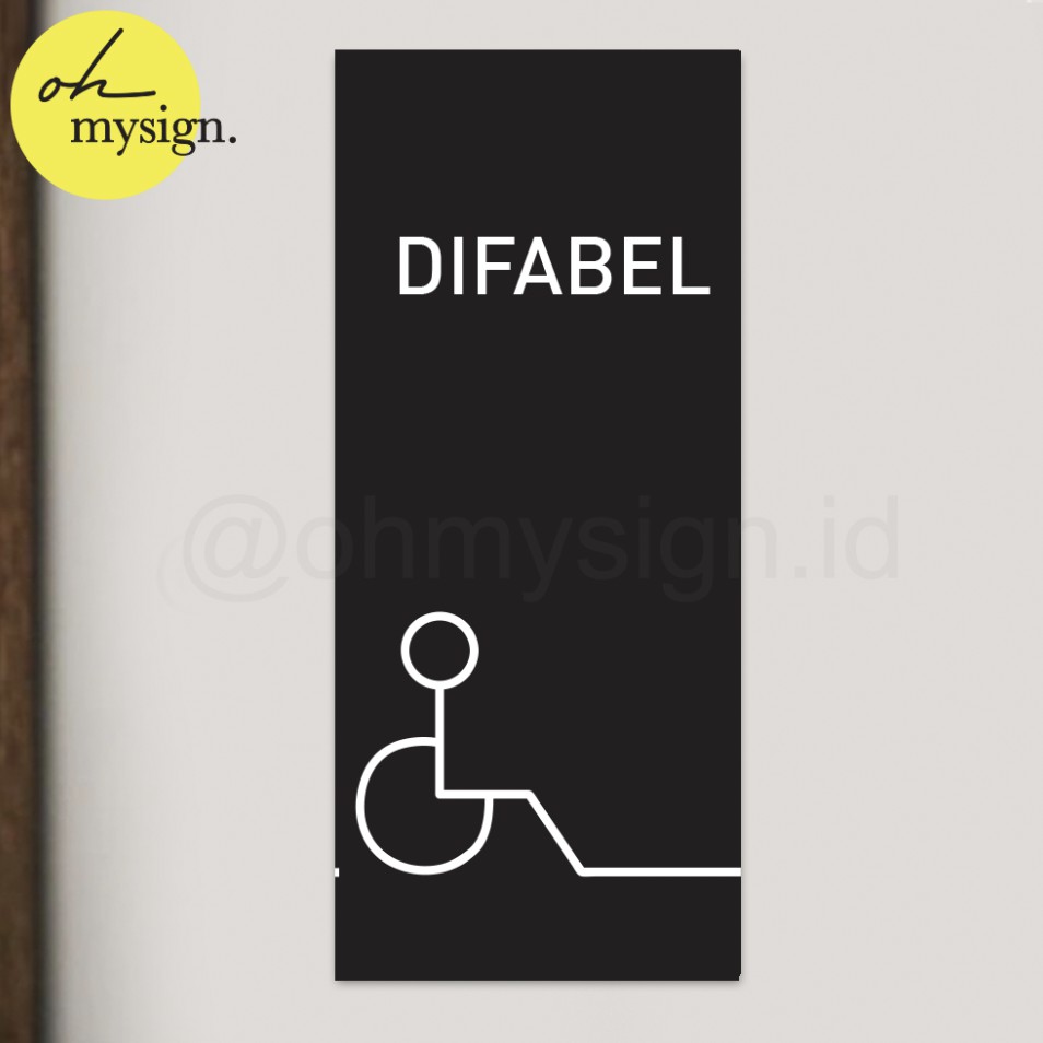 Jual Sign Akrilik Toilet Difabel Toilet Disabilitas Sign Printed