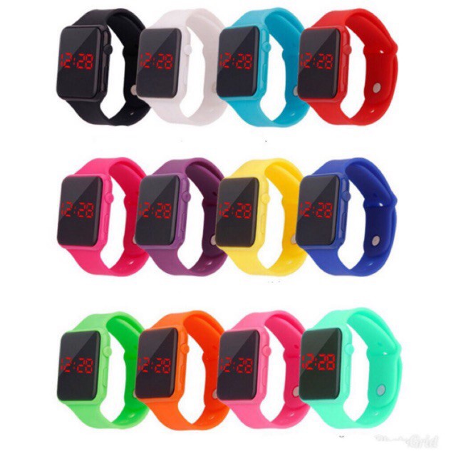 Jam Tangan Led Digital Watch Pria Karet Keren Souvenir Fashion Lebaran Import Murah