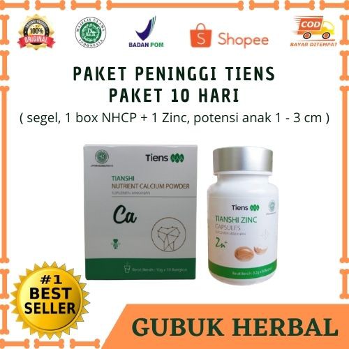 PENINGGI BADAN TERBAIK / PENINGGI BADAN / OBAT PENINGGI BADAN TIENS DEWASA ORIGINAL PAKET 10 HARI