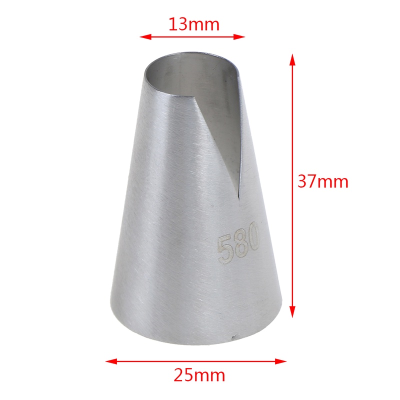 1 Pc Alat Nozzle Icing Piping Bahan Stainless Steel Bentuk Bunga Untuk Membuat Kue