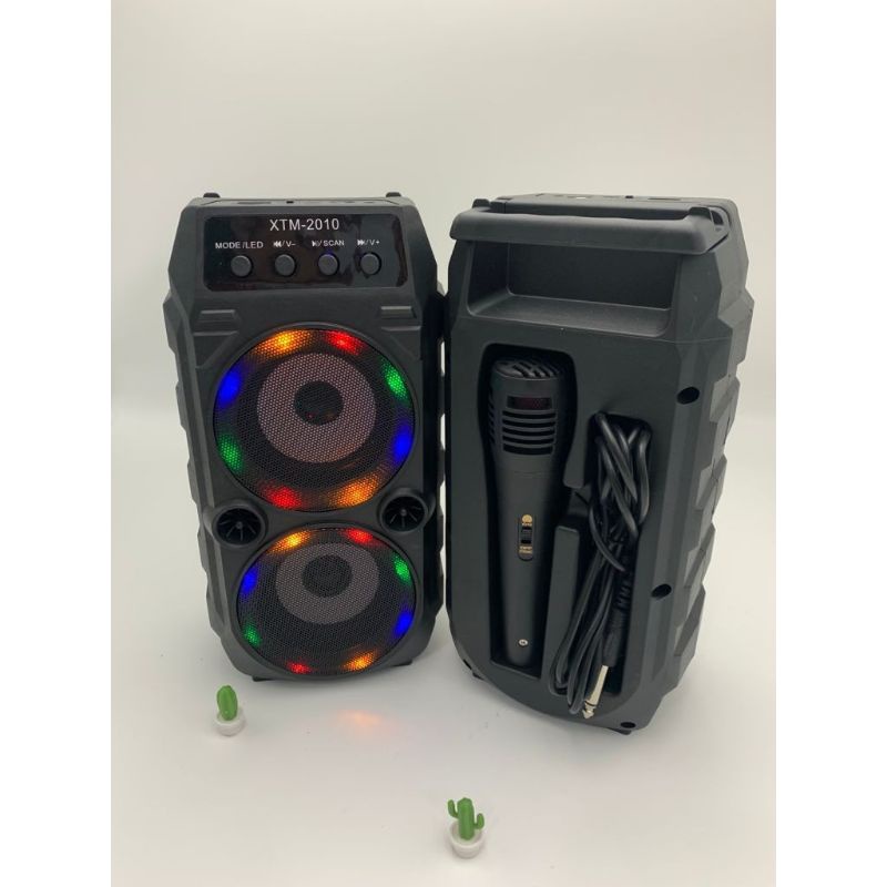 COD SPEAKER WIRELESS BLUETOOTH XTM-2010 LED PLUS MIC KARAOKE X-BASS//SPEAKER KARAOKE XTM-2010 SUPER BASS//SPEAKER WIRELESS