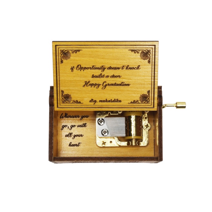 MUSIK-KOTAK- KOTAKMUSIK KAYU BESAR MANUAL - TULISAN SAJA - HADIAH UNIK/ULANG TAHUN -KOTAK-MUSIK.