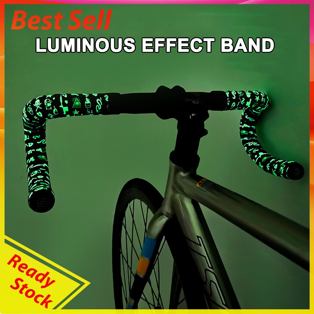 1 Pair Fluorescent Road Bike Handlebar Tape Fixed Gear Handle Cover Strap