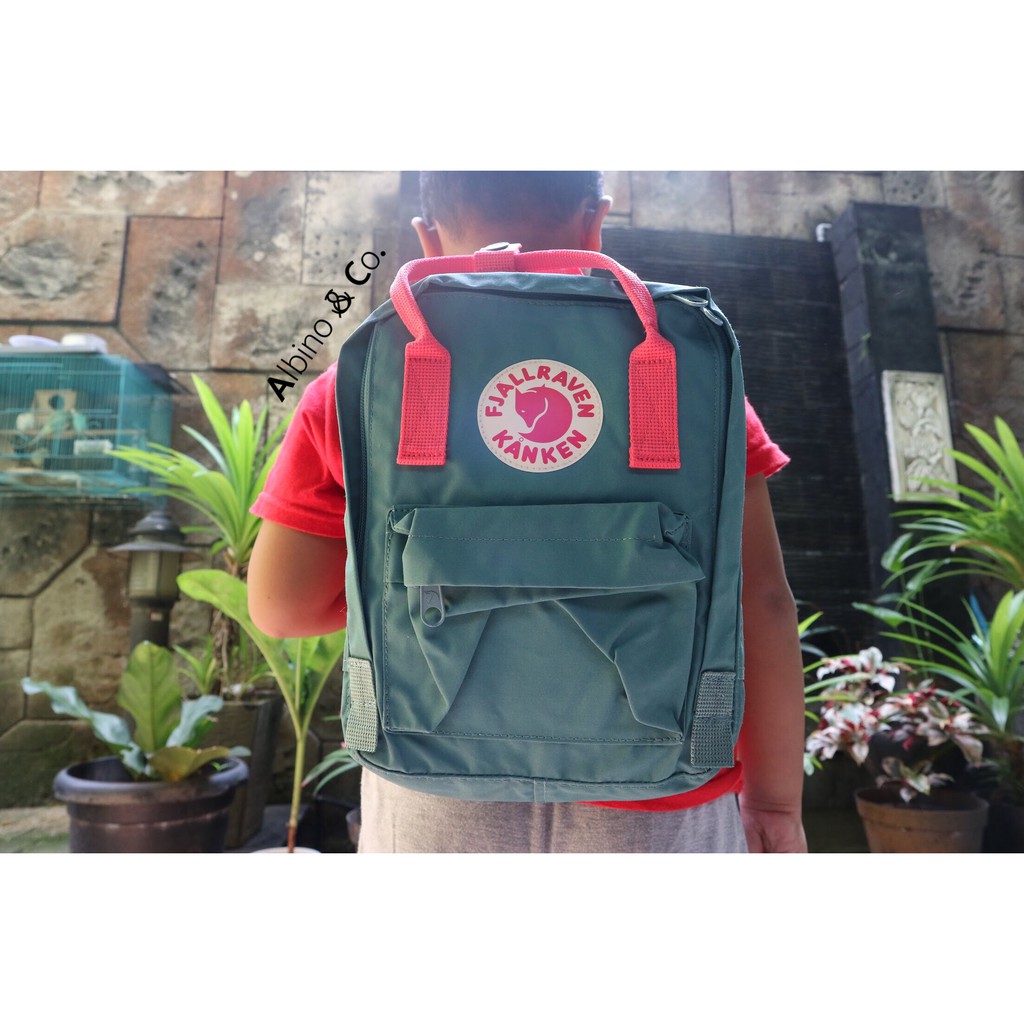 Kanken Mini Frost Green Peach Pink (ORIGINAL)