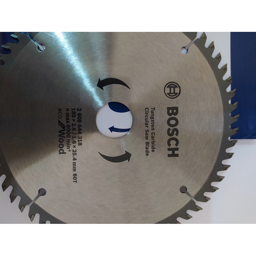 BOSCH Mata Gergaji Kayu Circle Saw Blade Eco 7&quot; x 60T Pisau Potong Kayu 7 inch Circular Blade 60 T