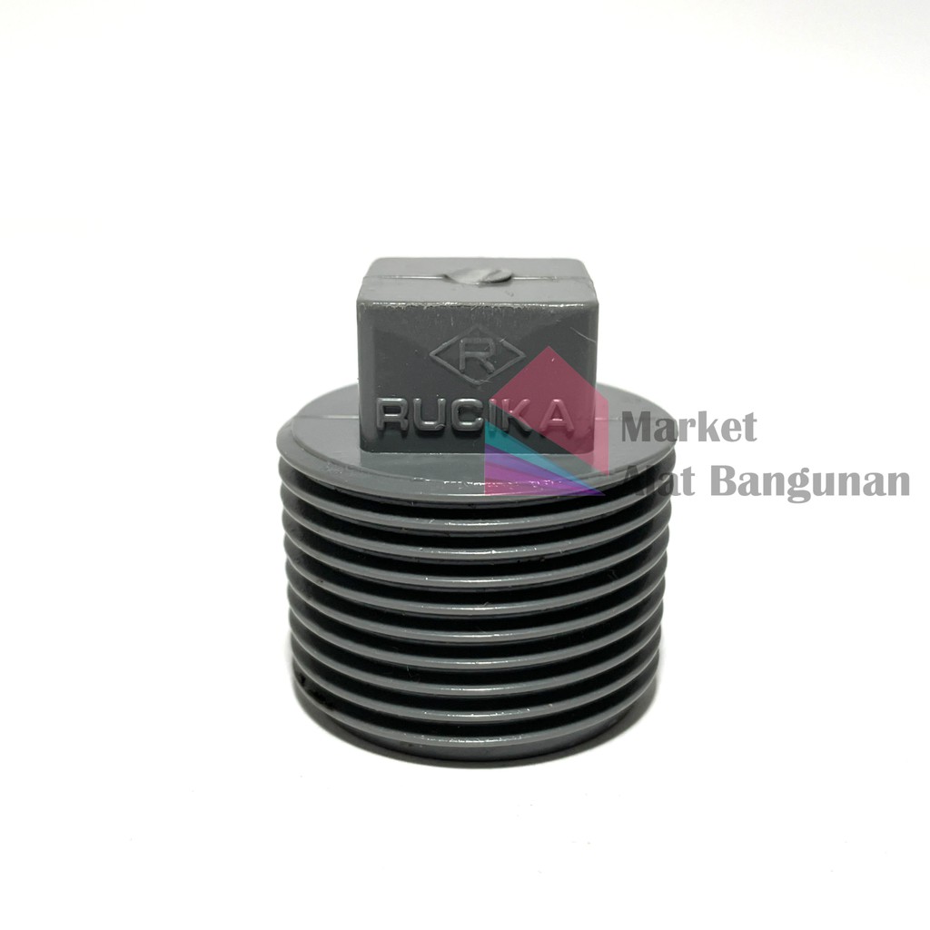 Plug Aw 1” (25mm) Rucika / Dop Drat Luar 1 Inci 25 Mm Rucika / Tutup Paralon Drat Luar