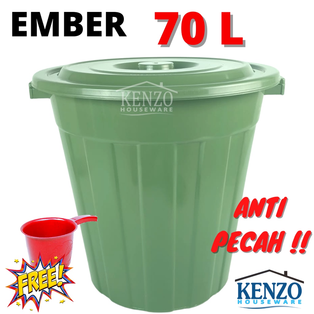 Ember Plastik Air 70 Liter TABITHA Gentong bak mandi tong air Kamar Mandi