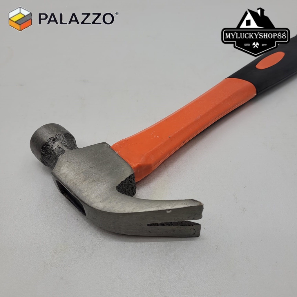 Palazzo Palu Kambing Gagang Fiber 0.25kg 0.5kg Claw Hammer 8oz 16oz