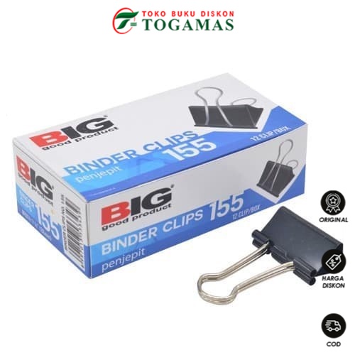 

READY STOCK !! BINDER CLIPS 32MM NO.155/PACK BIG