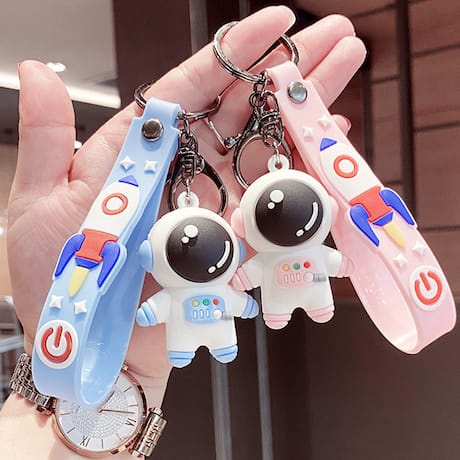 (D036) Gantungan Kunci Astronot 3D Lucu Unik / Key Ring Astronout