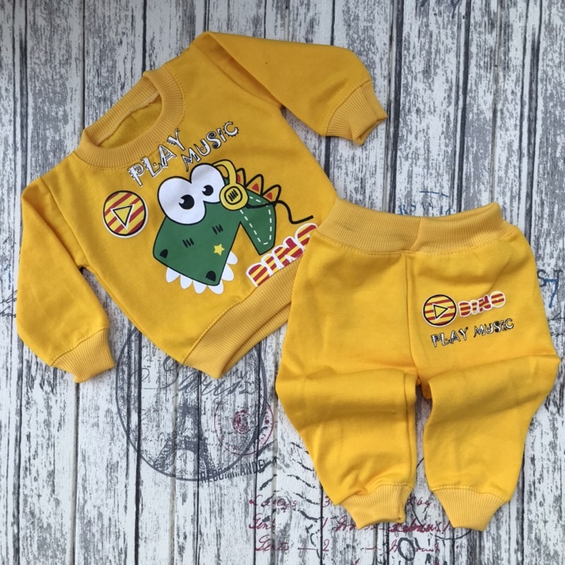 PROMO 7.7 Setelan joger bayi Setelan Bayi Laki laki 6-12 Bulan