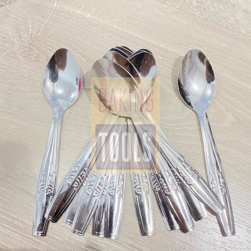 sendok kecil untuk pengduk teh/kopi dll stainless 1lusin