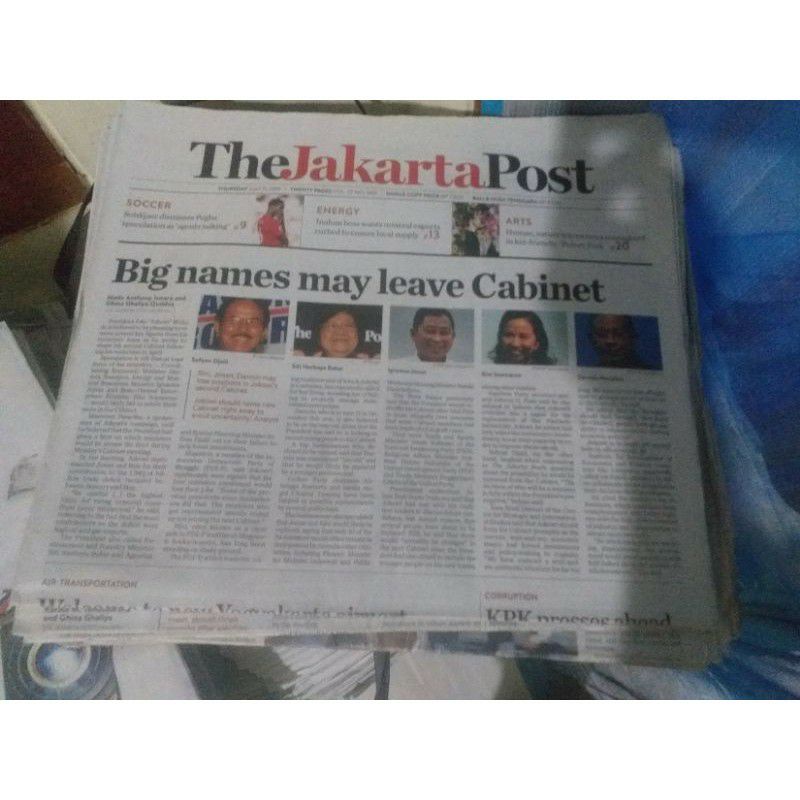 KORAN BAHASA INGGRIS JAKARTA POST BEKAS BACA SATUAN. thn 2024