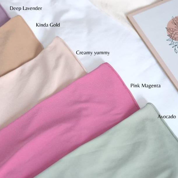 Pashmina Instant New Normal NUNA - Winonamodest. Pashmina Jersey dengan inner lubang telinga