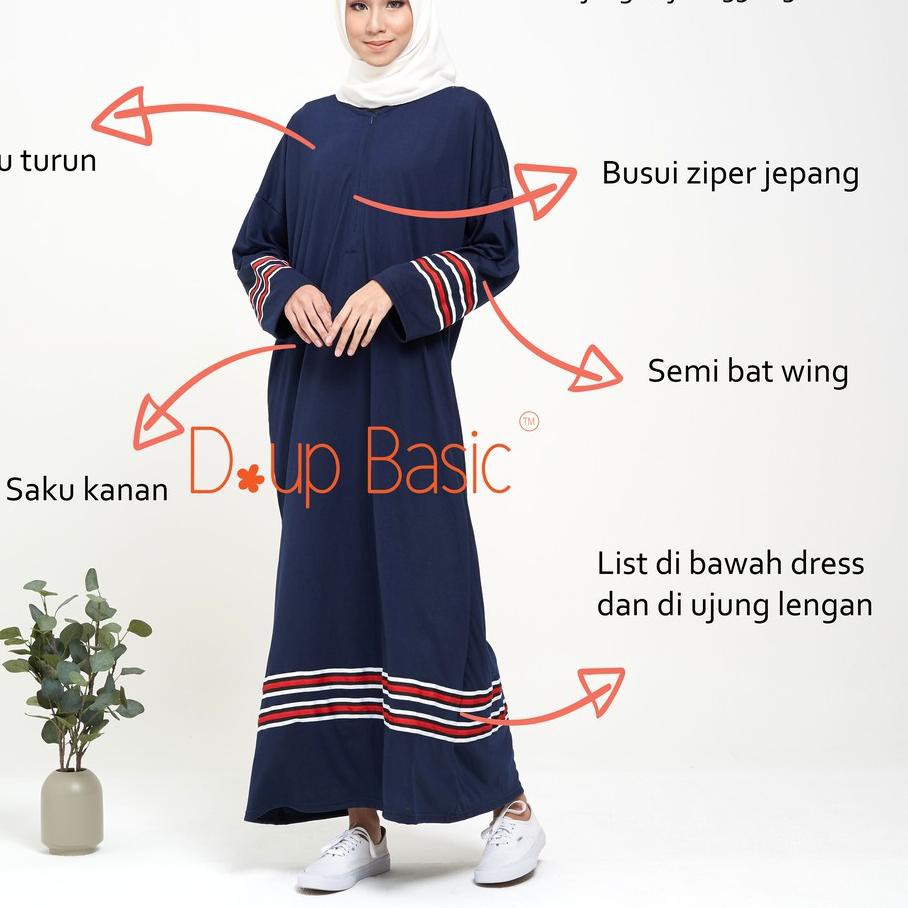 Model Baru - DUPBASIC GAMIS KAOS MANIKA - Gamis Syari Terbaru Casual Sporty Kaos Import Army Modern