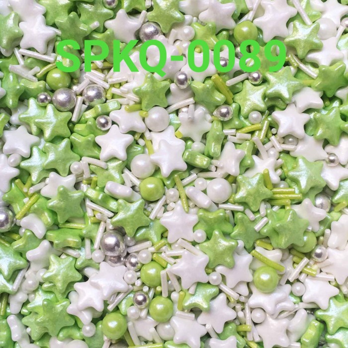 

SPKQ-0089 SPRINKLES SPRINKLE SPRINKEL 250GR BINTANG HIJAU PUTIH GRATIS ONGKIR