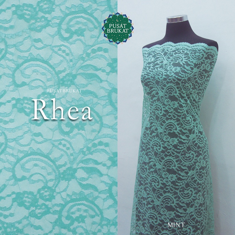 KAIN BROKAT / BAHAN KEBAYA BRUKAT BRIGHT - RHEA PBY 7159/12 BRT LEBAR 150CM-  [harga per 0.5m]