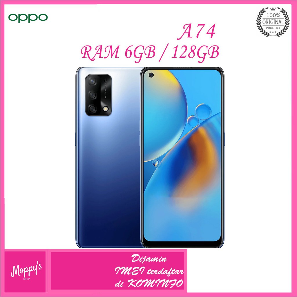OPPO A74 RAN 8GB ROM 128GB 4G GARANSI RESMI OPPO