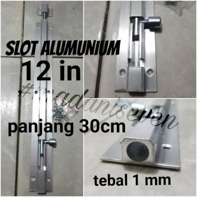 Grendel pintu Rumah 12 inch Alumunium Slot Pintu Rumah 12 inch