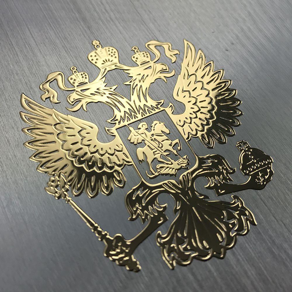 QUINTON Stiker Mobil Car Styling Mobil Decals Coat of Arms Nickel Metal Rusia Eagle Notebook Sticke 3D Stiker Mobil