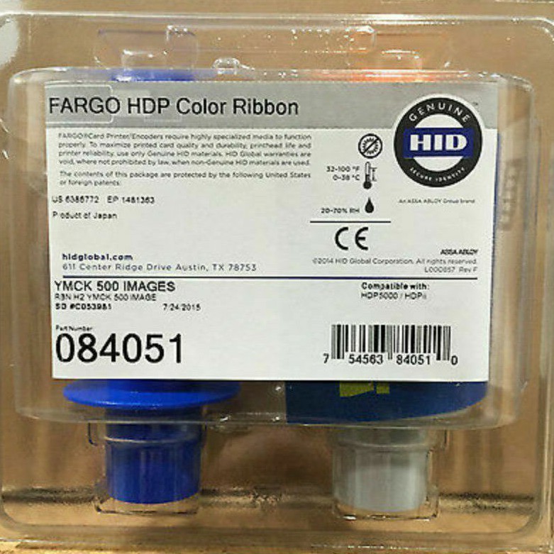 Ribbon Fargo Color YMCK - HDP 5000  PN:084051