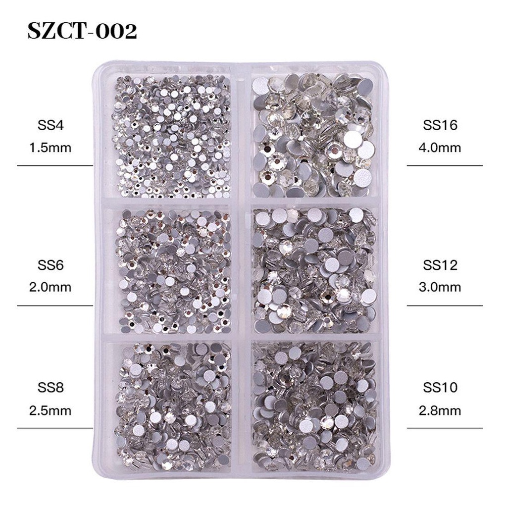 MXBEAUTY Nail Art Rhinestones Warna-Warni Cermin Aksesoris Permata Batu Flatback Manik-Manik AB Kristal Manicure Charms