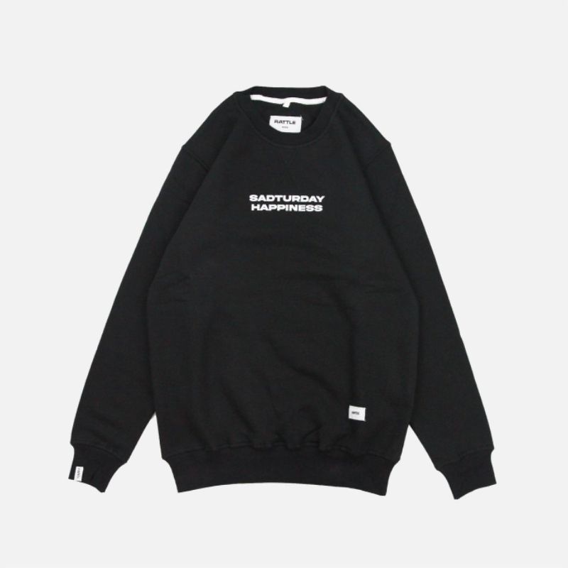 CREWNECK RATTLE HITAM - SATURDAY