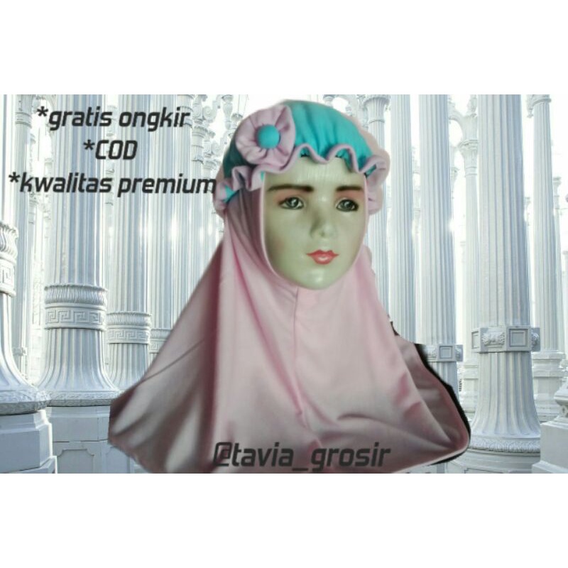 jilbab topi/jilbab anak/jilbab bergo