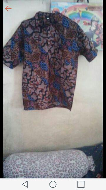 Bswart Batik Hrb026 Kenongo Hem Pendek Padi Pekalongan M L Xl Batik Pria Murah Modern
