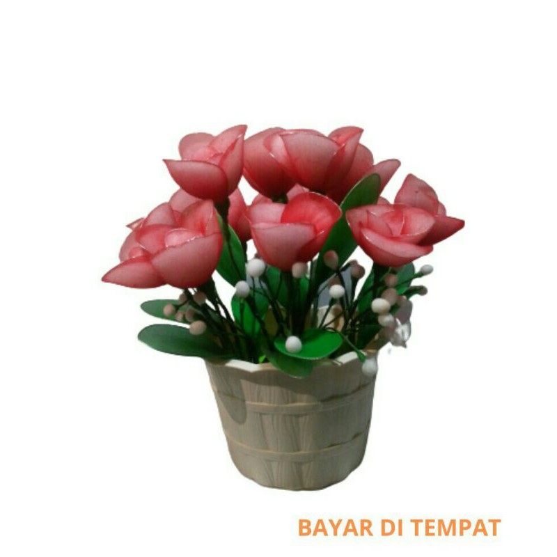 Bunga Hias Dekorasi Ruangan Pajangan Sudut Rumah Hiasan Meja Bunga Kerajinan Tangan