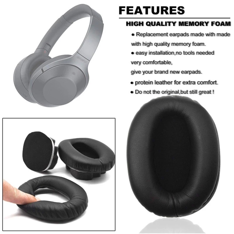 Bt Bantalan Telinga Tahan Lama Untuk MDR-1000X WH-1000XM2 1000XM3 1000XM4 Headphone Earpads Headset Sleeves Dengan Gesper