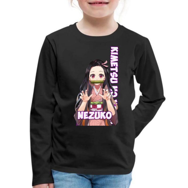 Nezuko demon slayer kaos anak tangan panjang bahan premium