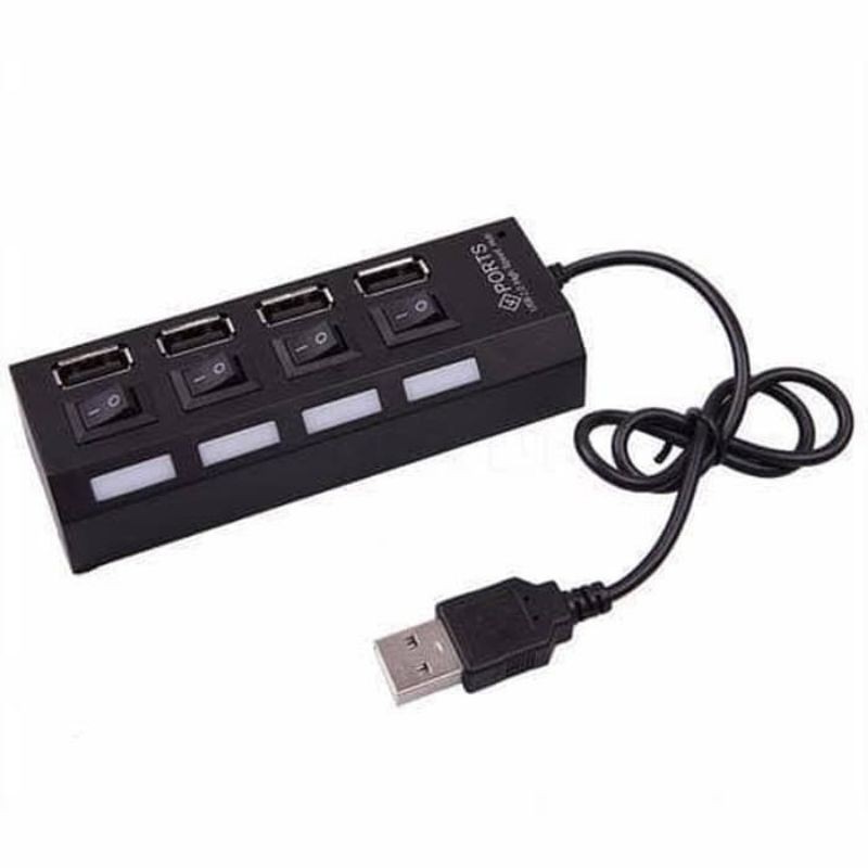 USB HUB 4 PORT saklar On/Off