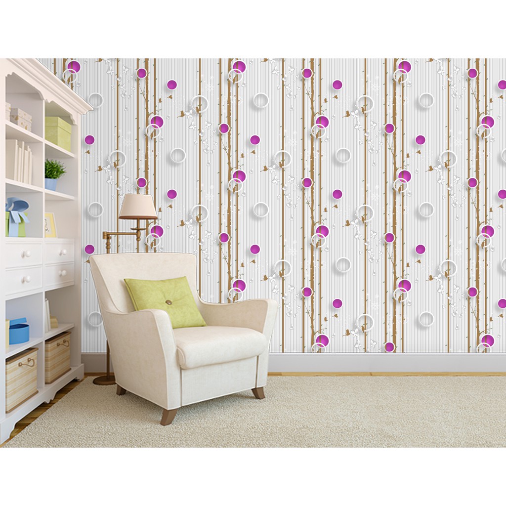 Wallpaper Dinding Wallpaper Stiker kamar tidur Wallpaper Dekorasi Dinding 45cm x 9m