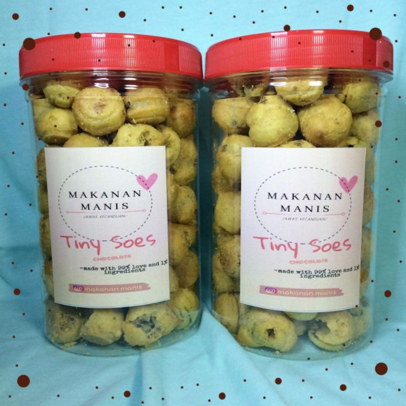 

soes coklat mini sus makanan manis toples 1000ml kue kering