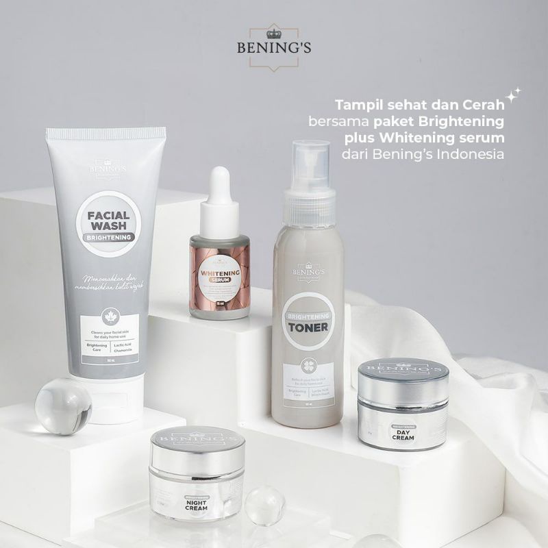 BENINGS SKINCARE DR OKY PRATAMA PAKET BRIGHTENING DENGAN SERUM | BENING SKINCARE | BENING CLINIC | BENINGS CLINIC-BRIGHT + WHITENING