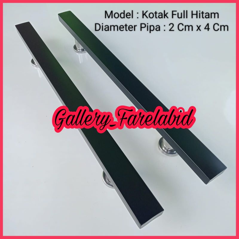 Handle Pintu Rumah Stainless Steel Hitam 60 Cm Gagang Pintu Rumah Modern 45 Cm Pegangan Pintu Kupu Tarung Tarikan Pintu Rumah Utama Minimalis