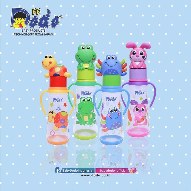 Animal Character Bottle / Botol Susu Sedotan Motif Dinosaurus Carton Anak Bayi 250ml 8oz BPA Free