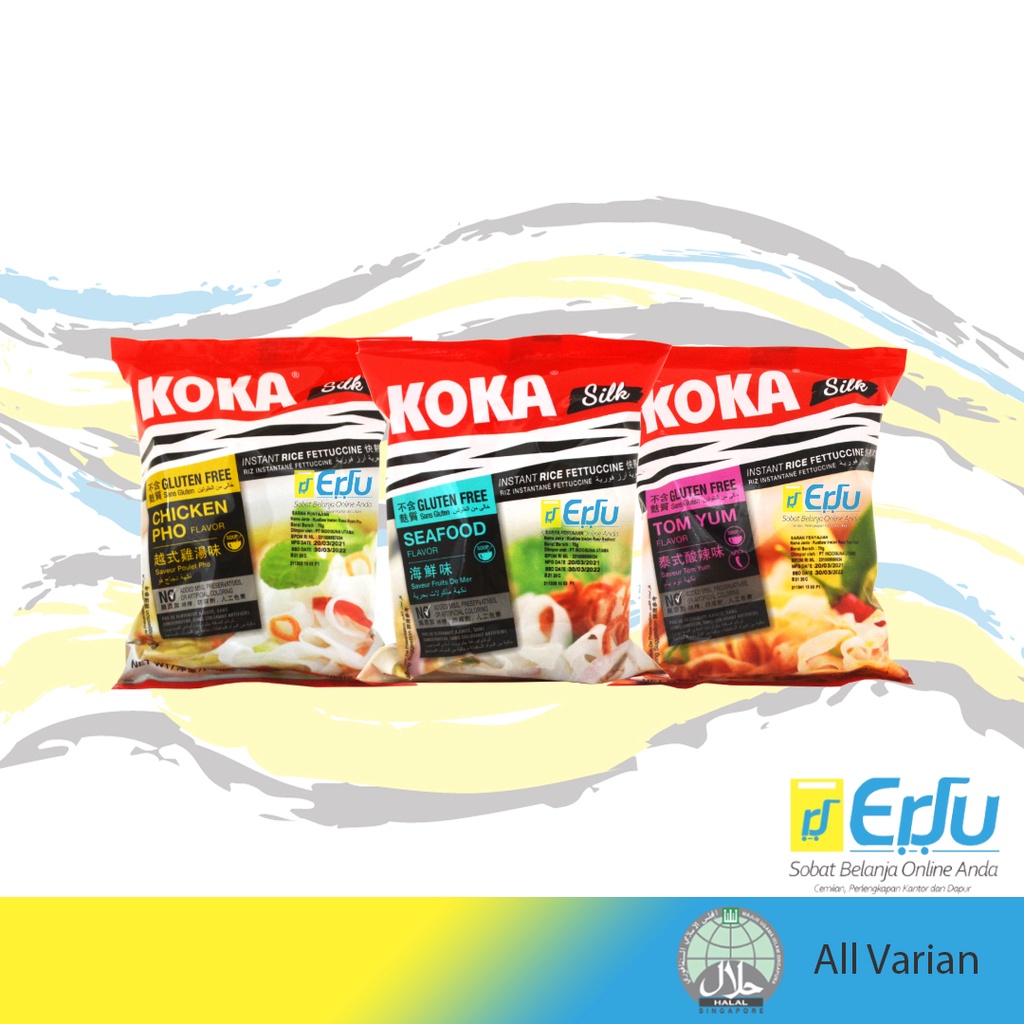 

VARIAN Koka Silk Rice Fettuccine Mie Kwetiau Kuah Gluten Free Produk Singapore
